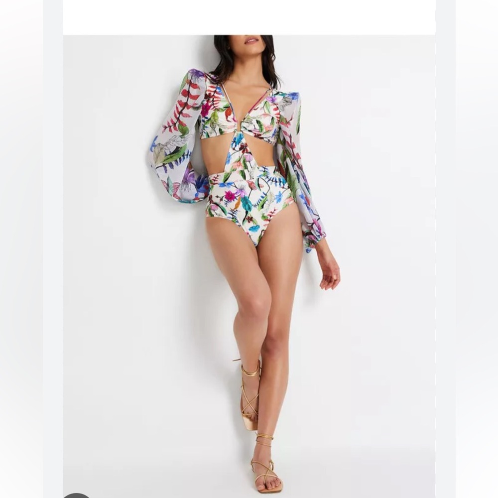 PatBO Multicolor Floral One Piece Swimsuit